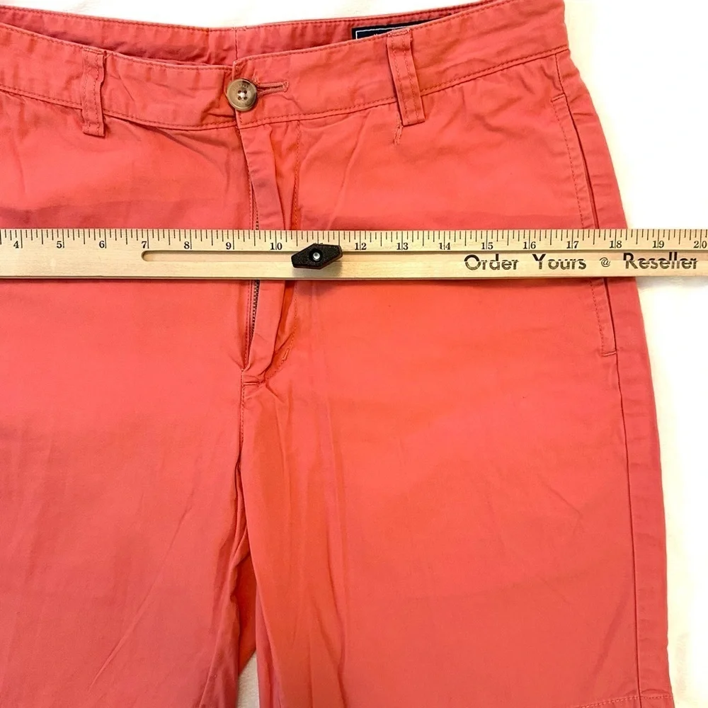 Vineyard Vines Bright Coral Men’s Shorts 30 Cotton 8” inseam preppy summer beach